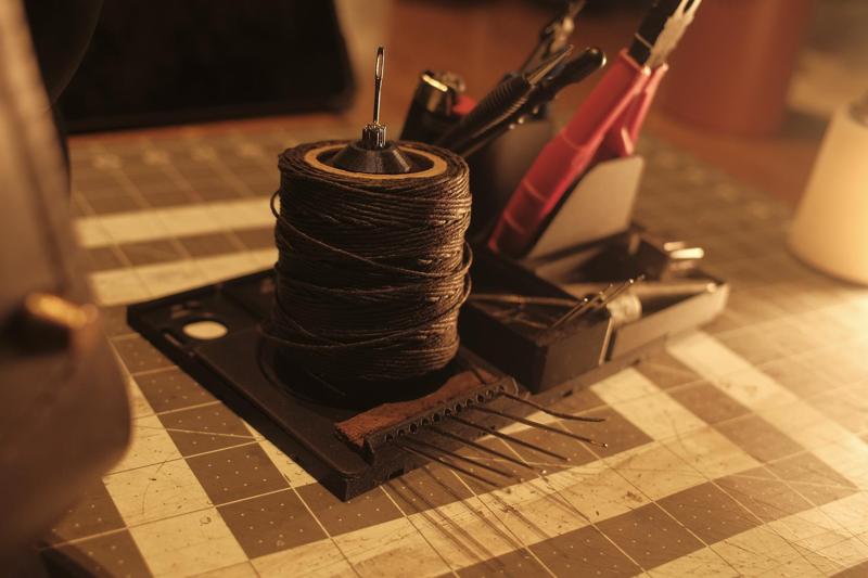 Gridfinity Thread Spool Holder for Leather Crafters