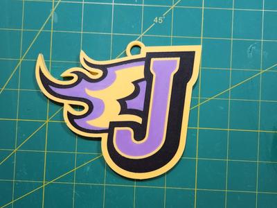 Johnston-Iowa School Logo - Flaming Letter J