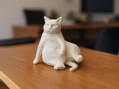 Low poly funny Sitting Cat (sell it!)
