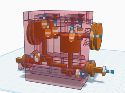 inline 2 cylinder over head valve