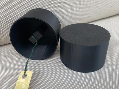 Parametric Geocache Sign Tube Fence Cap + Holder