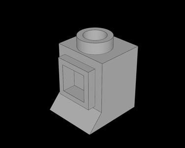 Lego Compatible (3087b.dat) Window  1 x  1 x  1 Classic with Long Sill