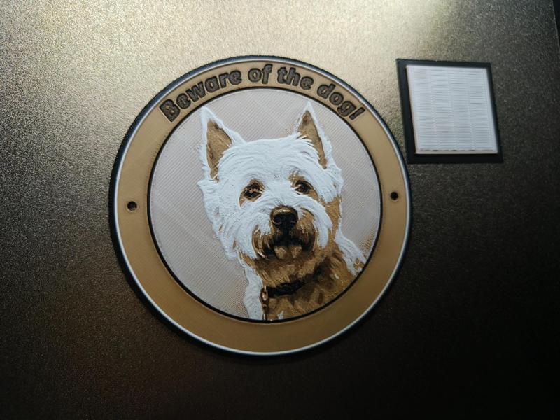 Beware of the dog!(West Highland Terrier)Door Sign