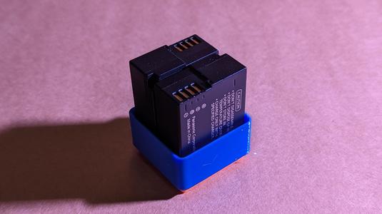 Gridfinity holder for Panasonic Lumix Battery Pack DMW-BLC12PP and DMW-BLC12E