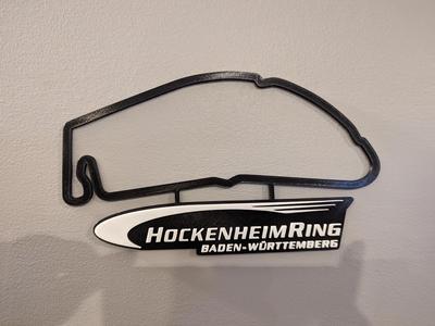 1987 Hockenheimring Track Map With Nameplate