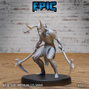 Lower Devil Warrior Axe ‧ DnD Miniature ‧ Tabletop Miniatures ‧ Gaming Monster ‧ 3D Model ‧ RPG ‧ DnDminis ‧ STL FILE