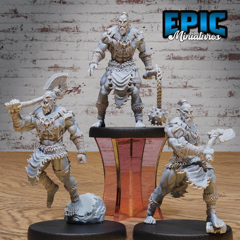 Orc Warrior Set ‧ DnD Miniature ‧ Tabletop Miniatures ‧ Gaming Monster ‧ 3D Model ‧ RPG ‧ DnDminis ‧ STL FILE
