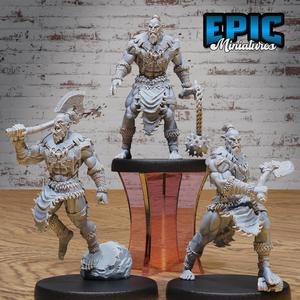 Orc Warrior Set ‧ DnD Miniature ‧ Tabletop Miniatures ‧ Gaming Monster ‧ 3D Model ‧ RPG ‧ DnDminis ‧ STL FILE