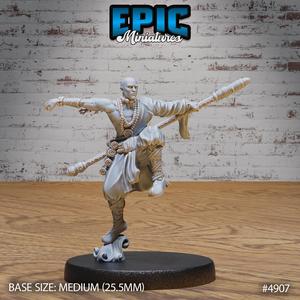 Shaolin Monk Attack ‧ DnD Miniature ‧ Tabletop Miniatures ‧ Gaming Monster ‧ 3D Model ‧ RPG ‧ DnDminis ‧ STL FILE