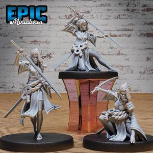 Samura Woman Set ‧ DnD Miniature ‧ Tabletop Miniatures ‧ Gaming Monster ‧ 3D Model ‧ RPG ‧ DnDminis ‧ STL FILE