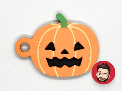 Halloween pumpkin keychain