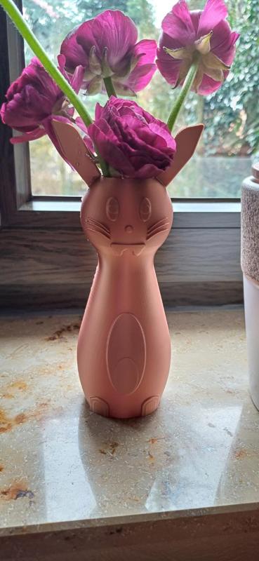 Small vase as a bunny for Easter