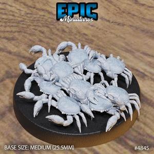Crab Swarm Big ‧ DnD Miniature ‧ Tabletop Miniatures ‧ Gaming Monster ‧ 3D Model ‧ RPG ‧ DnDminis ‧ STL FILE