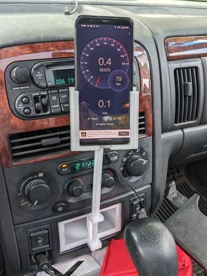 1999 to 2004 Jeep Grand Cherokee (WJ) cubby phone or tablet mount base