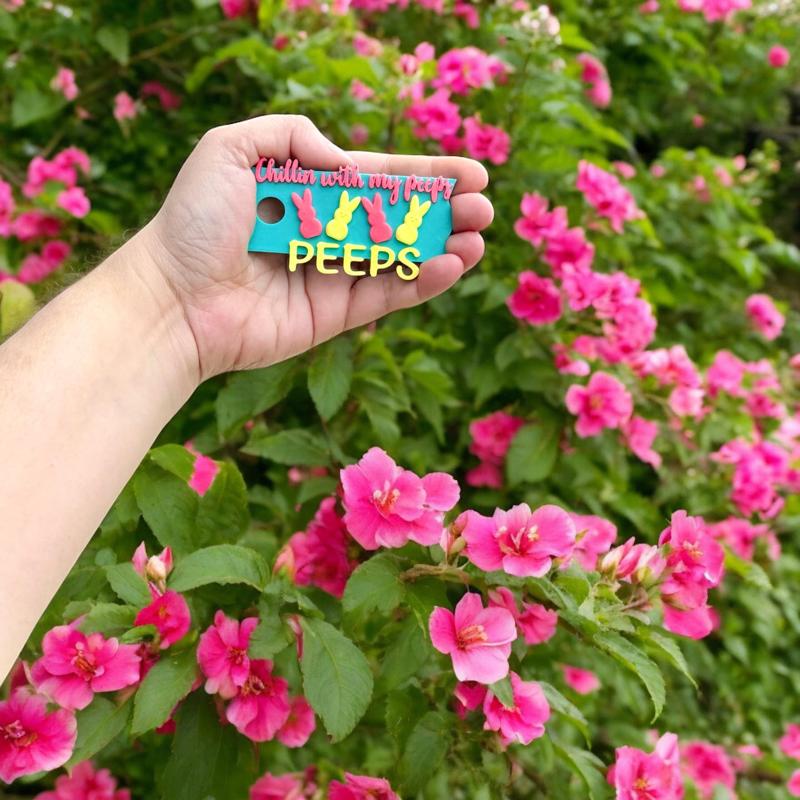 Chillin w My Peeps Stanley Lid Topper 30oz version