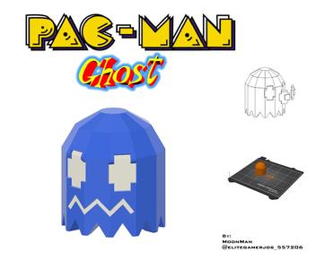 Pac-Man Vulnerable Ghost (Low poly style)