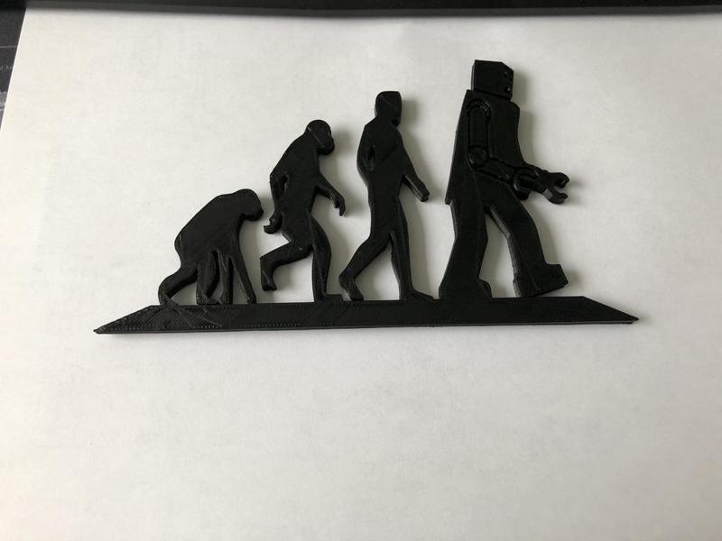 Human Robot Evolution Silhouette