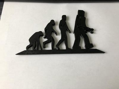 Human Robot Evolution Silhouette