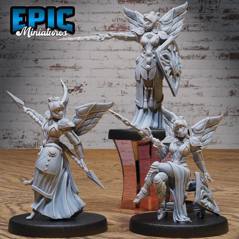 Astral Deva Set ‧ DnD Miniature ‧ Tabletop Miniatures ‧ Gaming Monster ‧ 3D Model ‧ RPG ‧ DnDminis ‧ STL FILE
