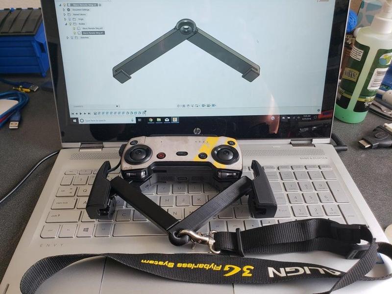 Mavic Air remote controller lanyard mount