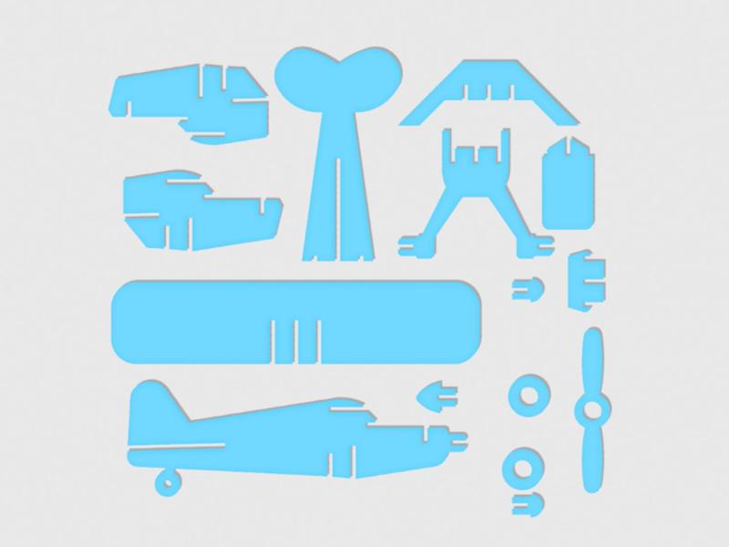 Assemble a single-wing plane 拼装单翼机