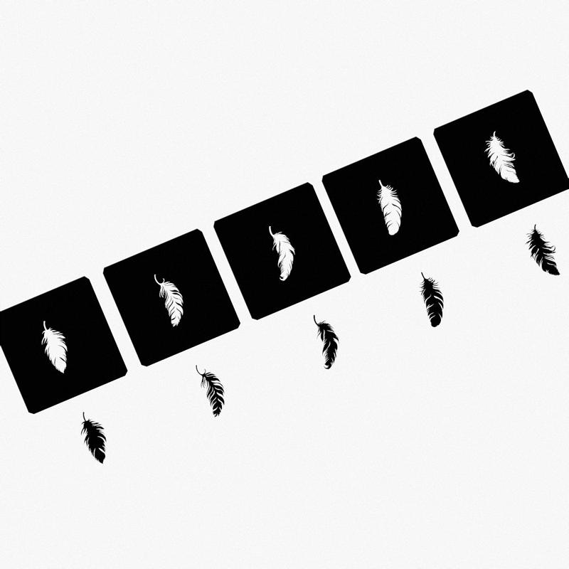 feathers stencils