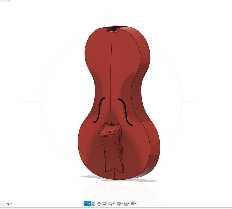 Streamlined Hovalin Violin Body