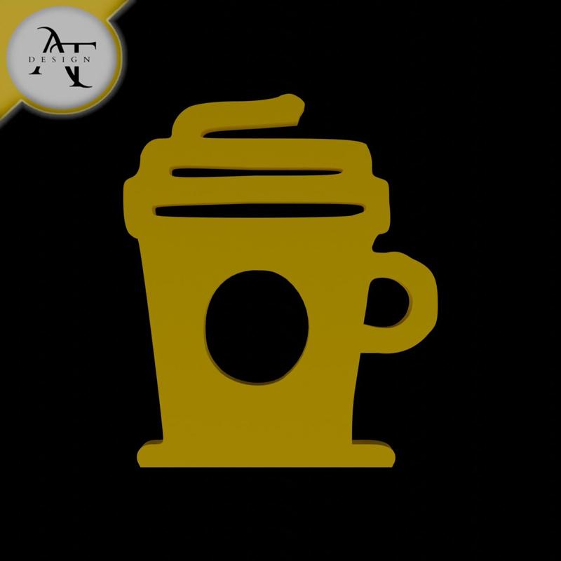 Simple Coffee Cup Symbol - 2D Art