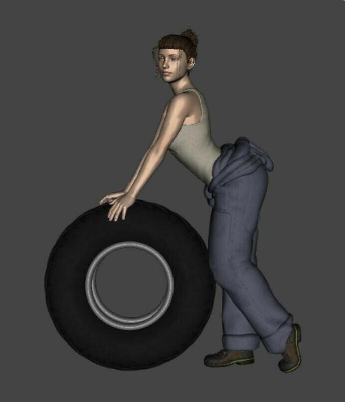 Mechanic Girl Tamirci Kız 1/64 1:64 1:87 1/87 ho scale