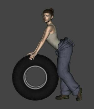 Mechanic Girl Tamirci Kız 1/64 1:64 1:87 1/87 ho scale