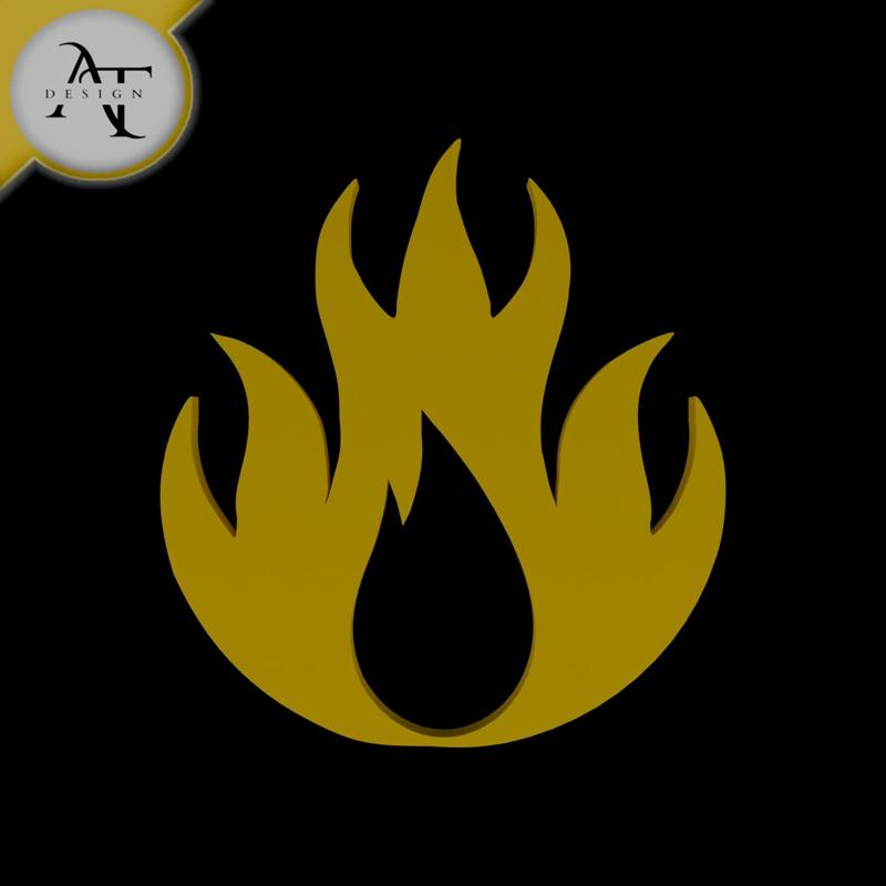 Simple Flame Symbol - 2D Art