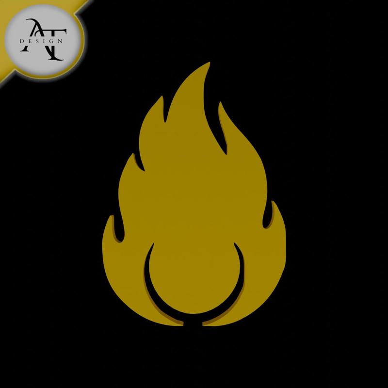 Simple Flame Symbol - 2D Art