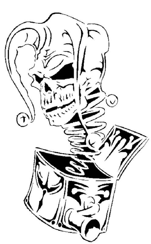 Jack in the box stencil
