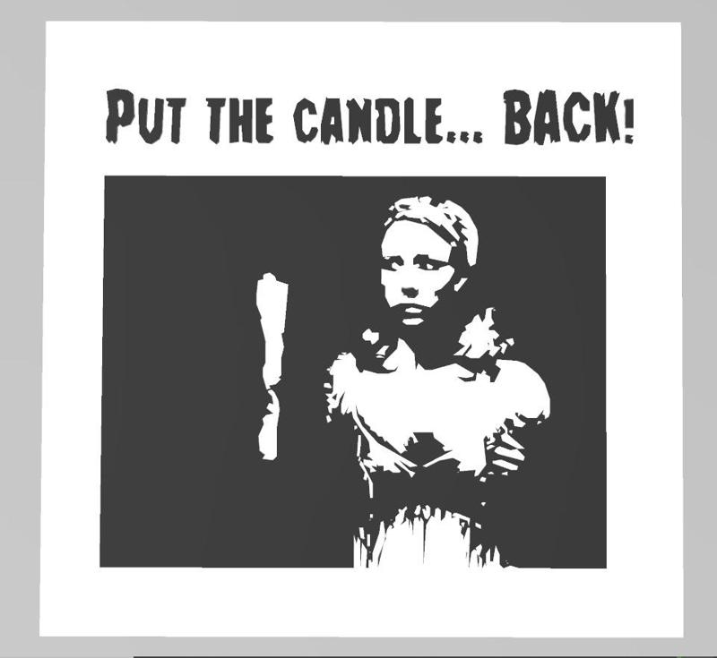 Multi-Material Young Frankenstein Put The Candle Back Plaque