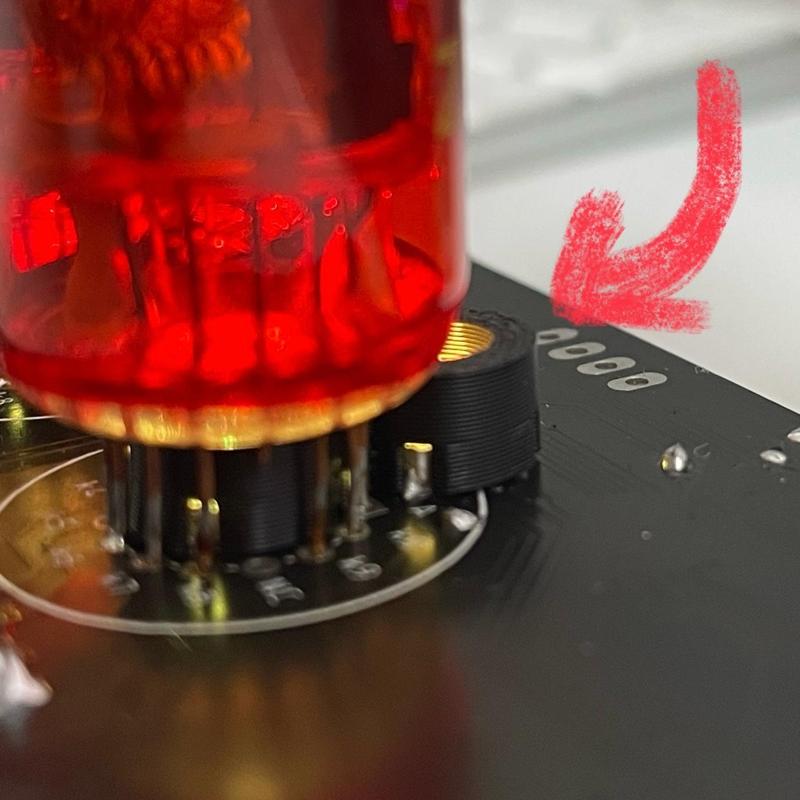Distance block for nixie clock
