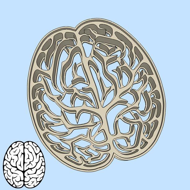 Science and technology cookie cutters - human brain (style 2)