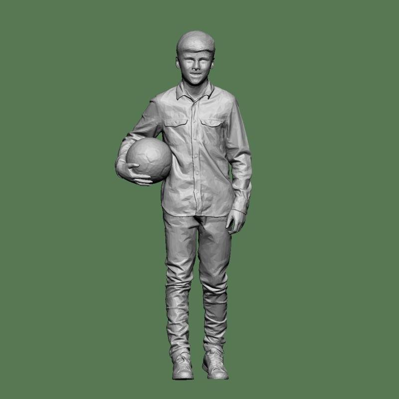 BOY WITH BALL FOR DIORAMA PEOPLE CHARACTER