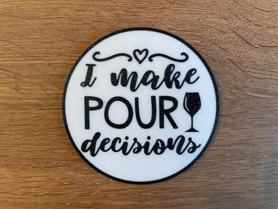 Funny Alcohol Coaster / Drink / Wine / Decor