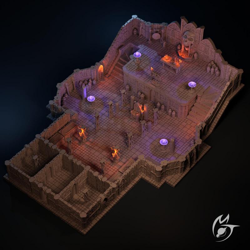 Necromancer Hall Bundle - Modular OpenLOCK terrain