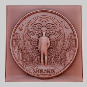 Solaris 3d printer relief medallion obj stl