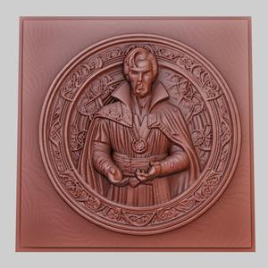 Doctor Strange 3d printer relief medallion obj stl