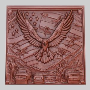 Independence Day 3d printer relief medallion obj stl