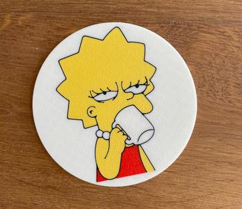 The Simpsons Coaster / 4 Color / Lisa / Coffee / 