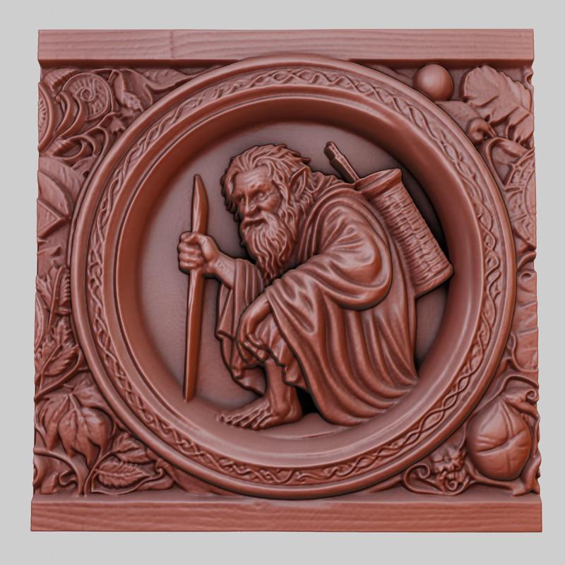 The Hobbit 3d printer relief medallion obj stl