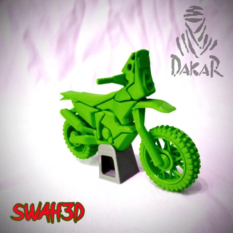 Motorcycle Rallye Dakar - print in place