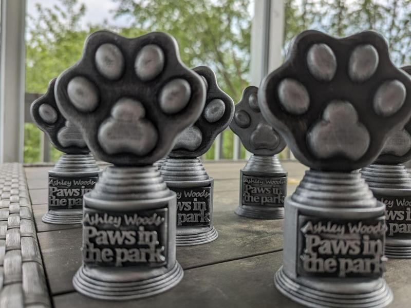 Pet Dog Trophy with Editable Text