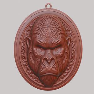Gorilla Animal Necklace Gorilla Animal Pendant for CNC Router Laser & 3D Printer