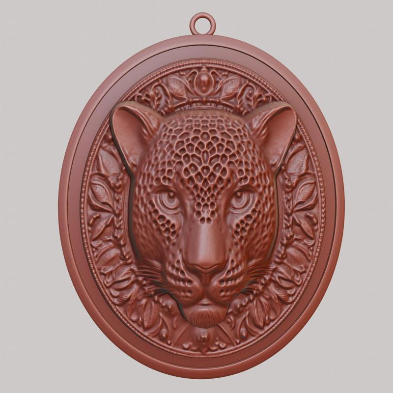 Leopard Animal Necklace Leopard Animal Pendant for CNC Router Laser & 3D Printer