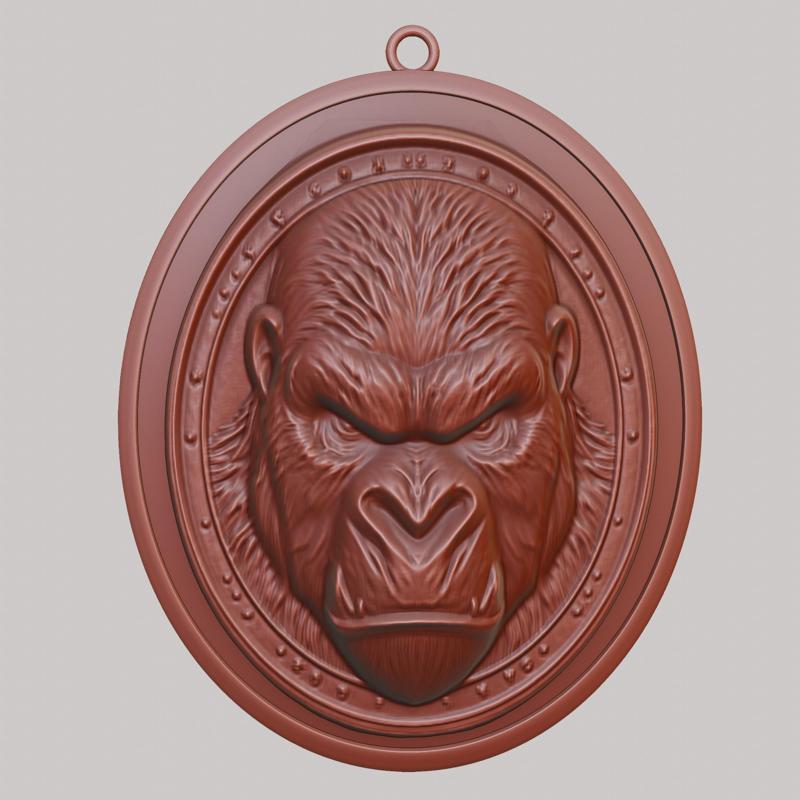 Gorilla Animal Necklace Gorilla Animal Pendant for CNC Router Laser & 3D Printer