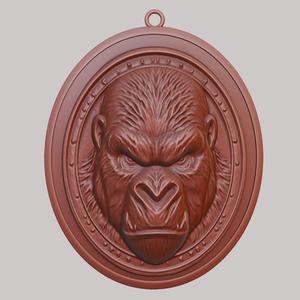 Gorilla Animal Necklace Gorilla Animal Pendant for CNC Router Laser & 3D Printer